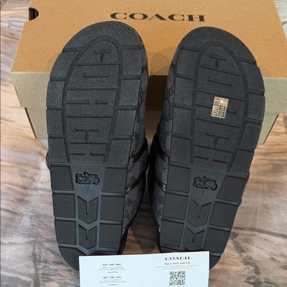 NWT COACH Women's Signature Jacquard Round Toe Archival Buckle Clogs - Picture 8 of 12
